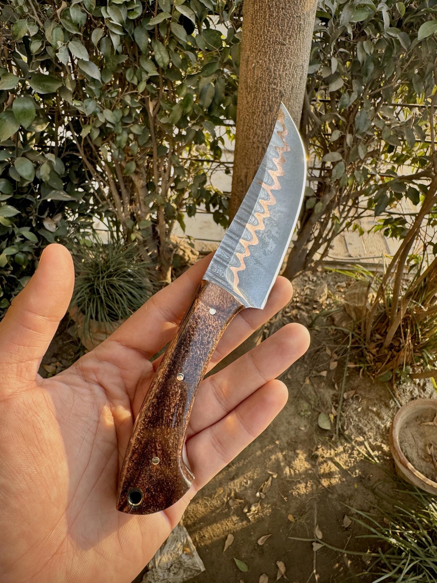 CuMai Knife with Copper Resin Handle